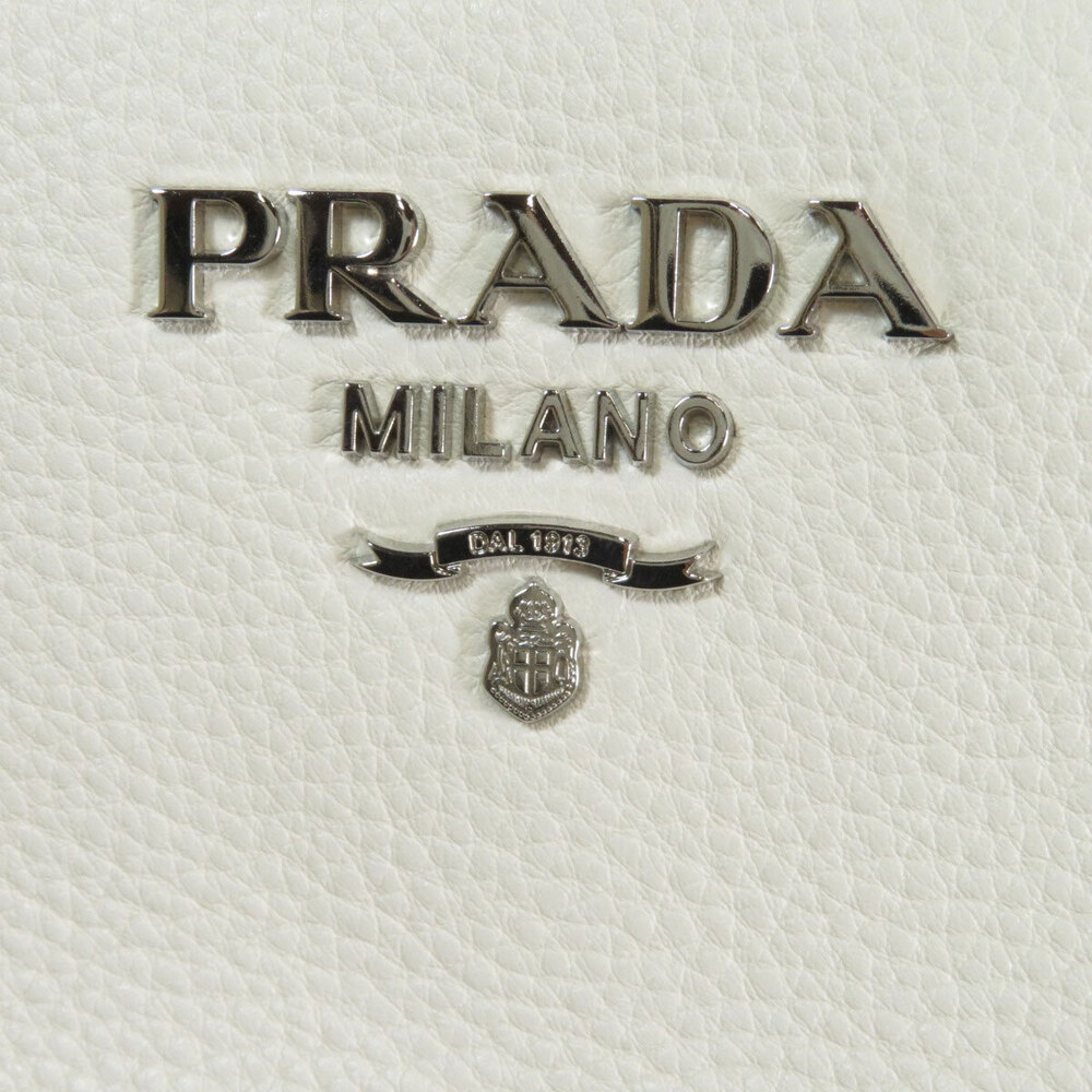 Prada Vitello Phenix leather shopping tote bag White - Picture 8 of 11
